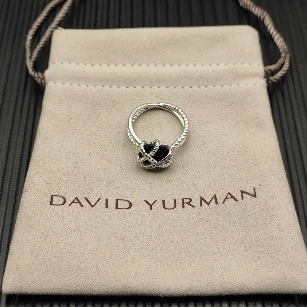 David Yurman Hexagonal Black Diamond Ring